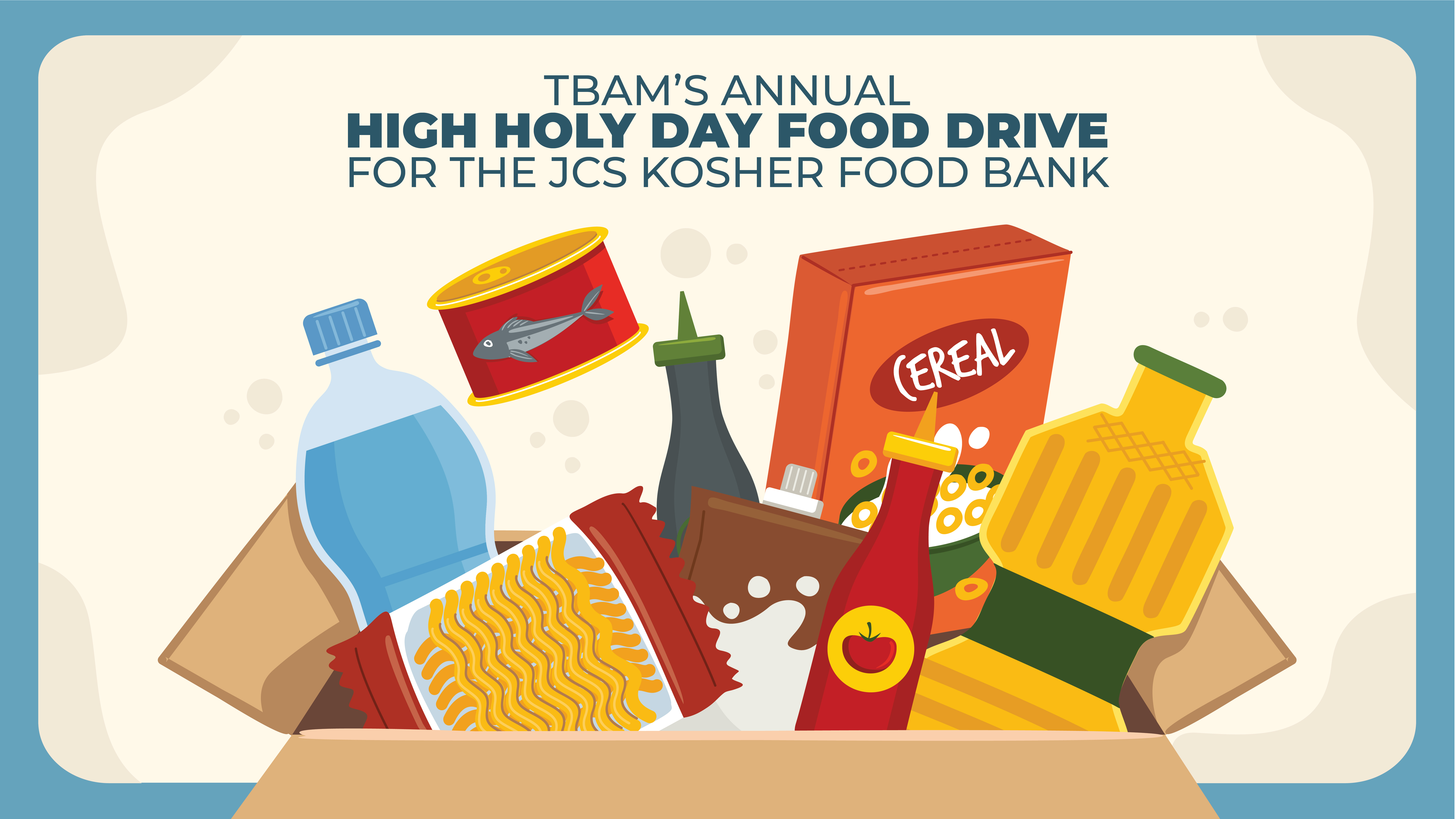 TBAM'S ANNUAL HIGH HOLY DAYS FOOD DRIVE Web banner